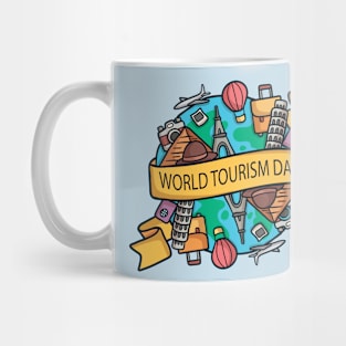 World Tourism Day Illustartion Mug